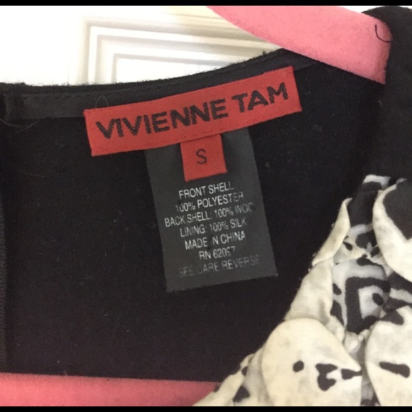 Vivienne Tam Black White Bamboo Hidden Print - Picture 4 of 6