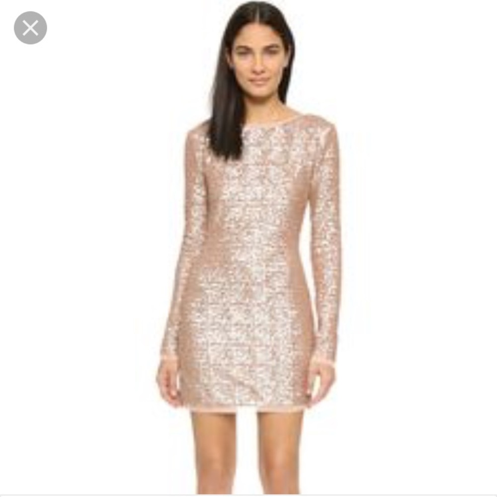 Rachel Zoe sequin blush dress