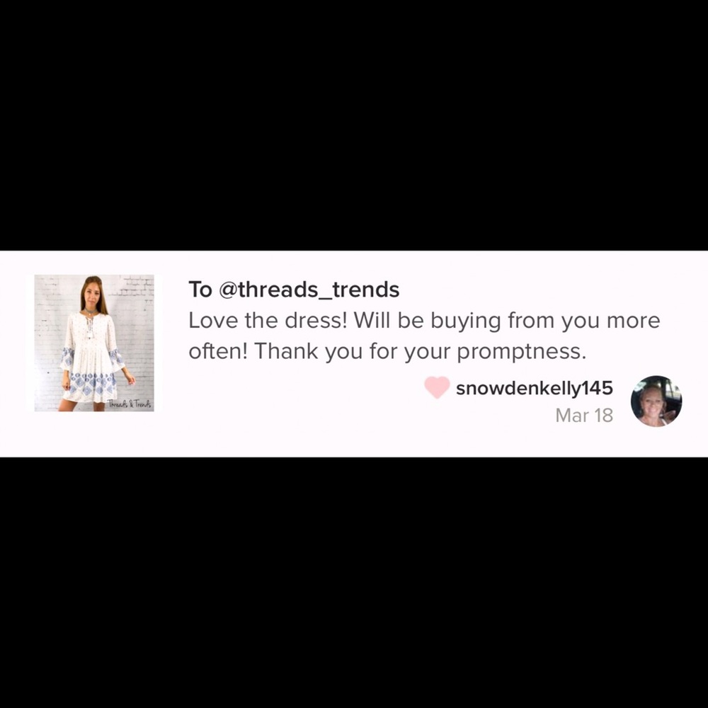 White Boho Lace Up Dress - Picture 5 of 5