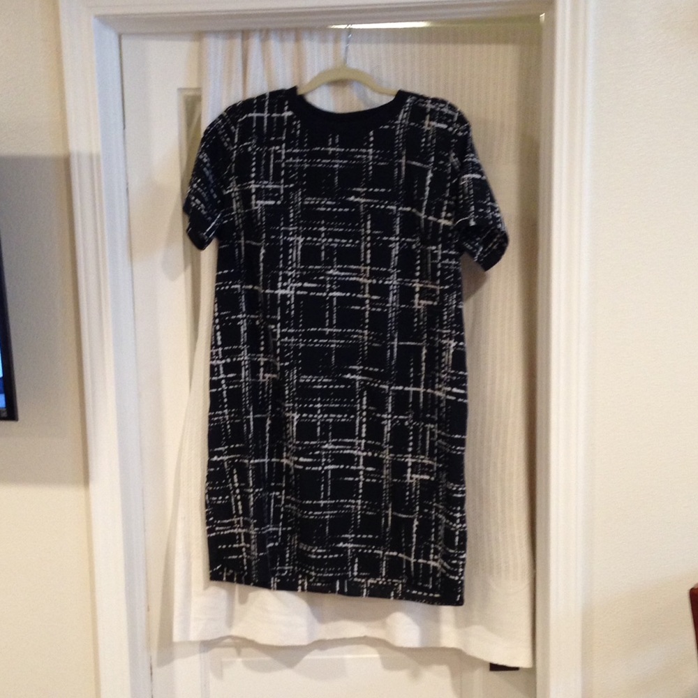 Black and white t-shirt dress
