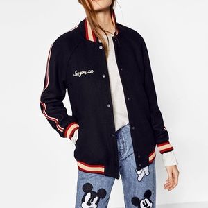 Zara Embroidered Bomber Jacket Zara Embroidered Bomber Jacket