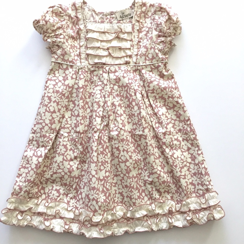 Alouette mauve and cream floral dress