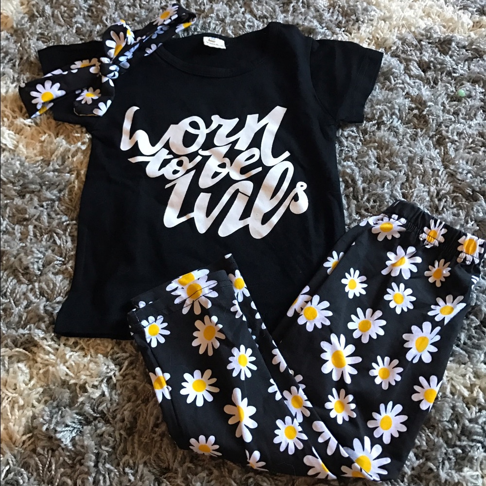 Toddler outfit with matching headband