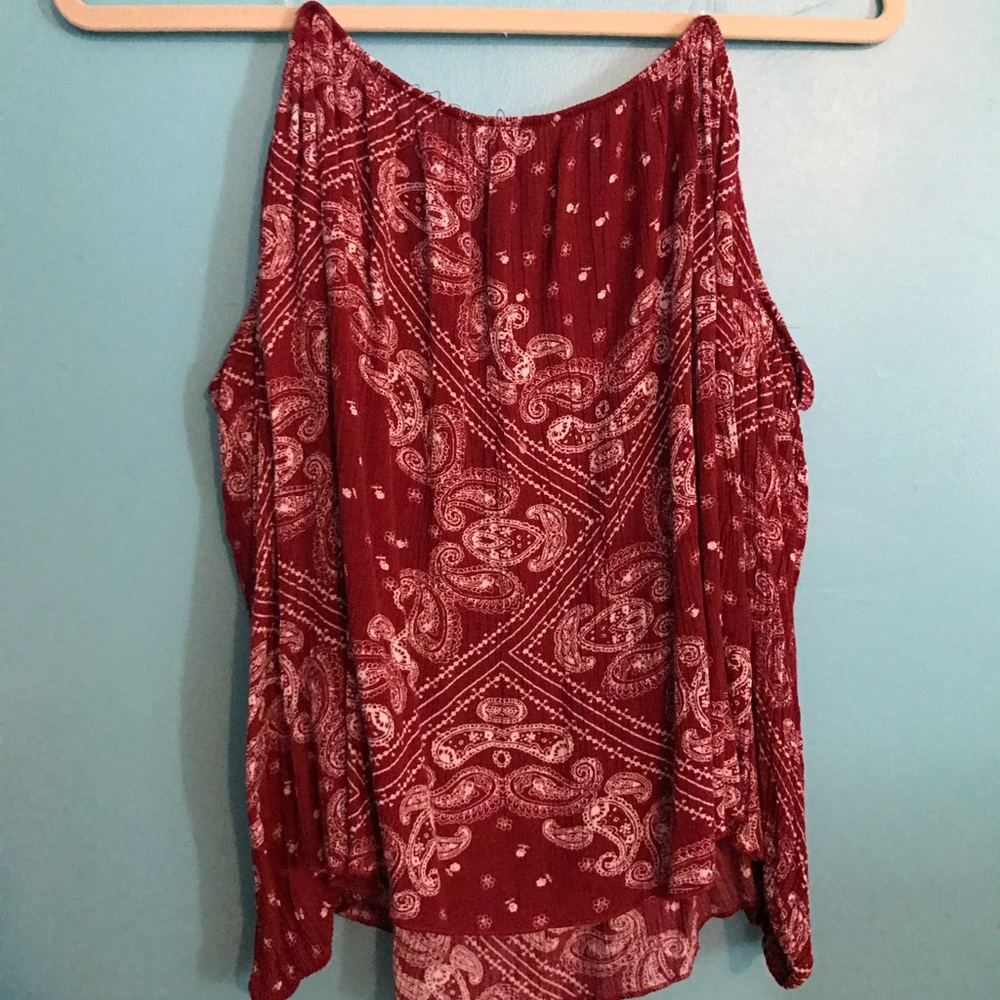 strapless long-sleeve blouse