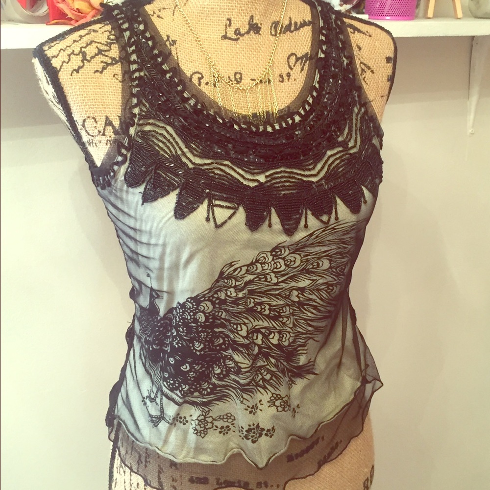 Haven Bleu Sequin Top