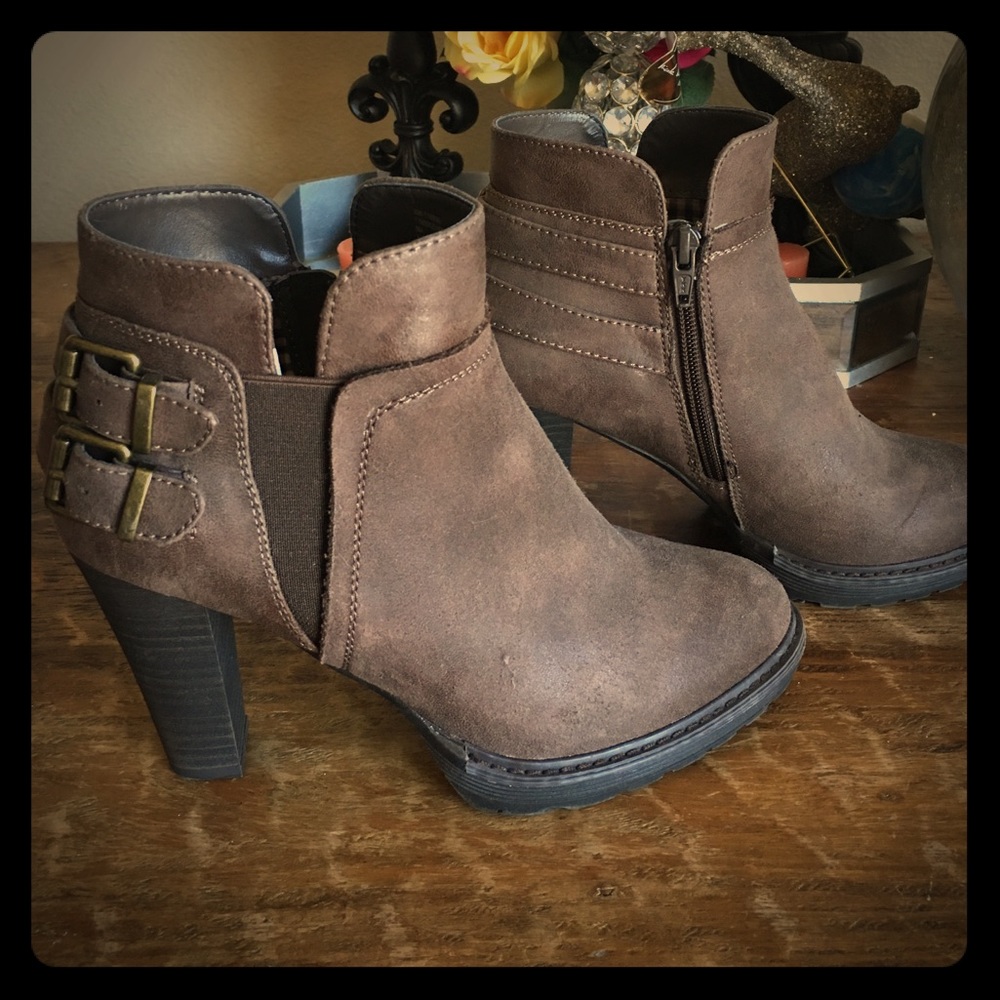 Brown booties