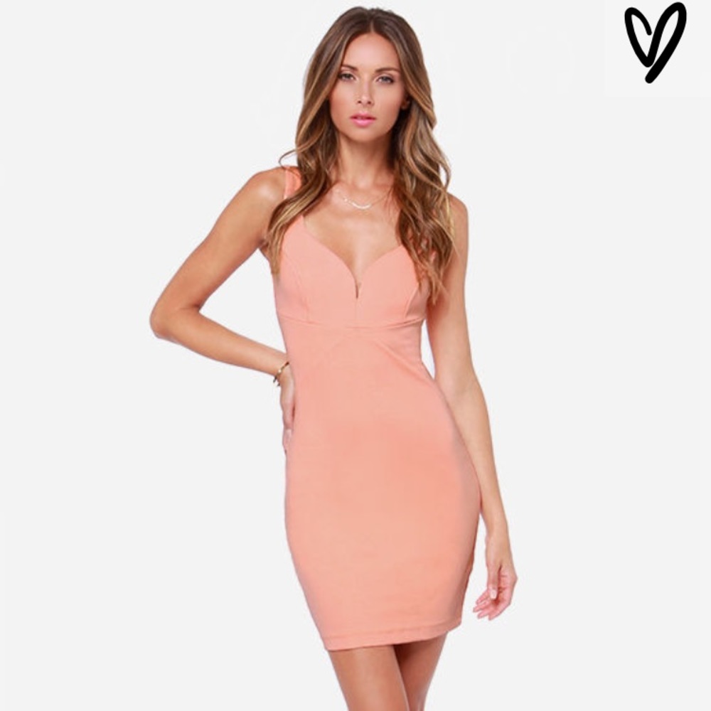 Bodycon Peach Dress