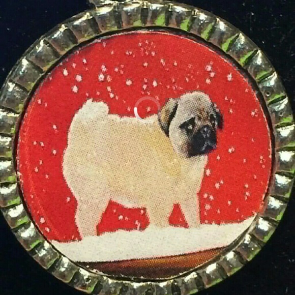 ✨️ HANDCRAFTED DOG PUG PUPPY  TIBETAN SILVER CHARM NECKLACE 18" CHAIN - Picture 3 of 4