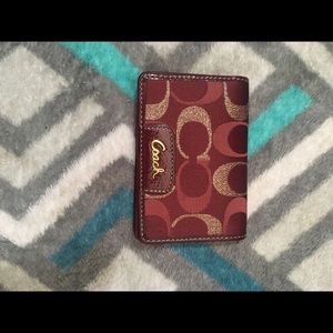 Burgundy coach wallet