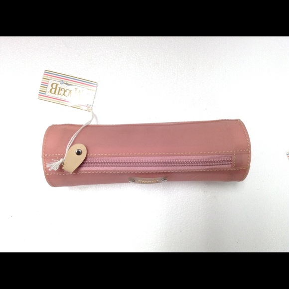 Maggie B Pink Frosted Cylinder Make Up Bag - Picture 2 of 2