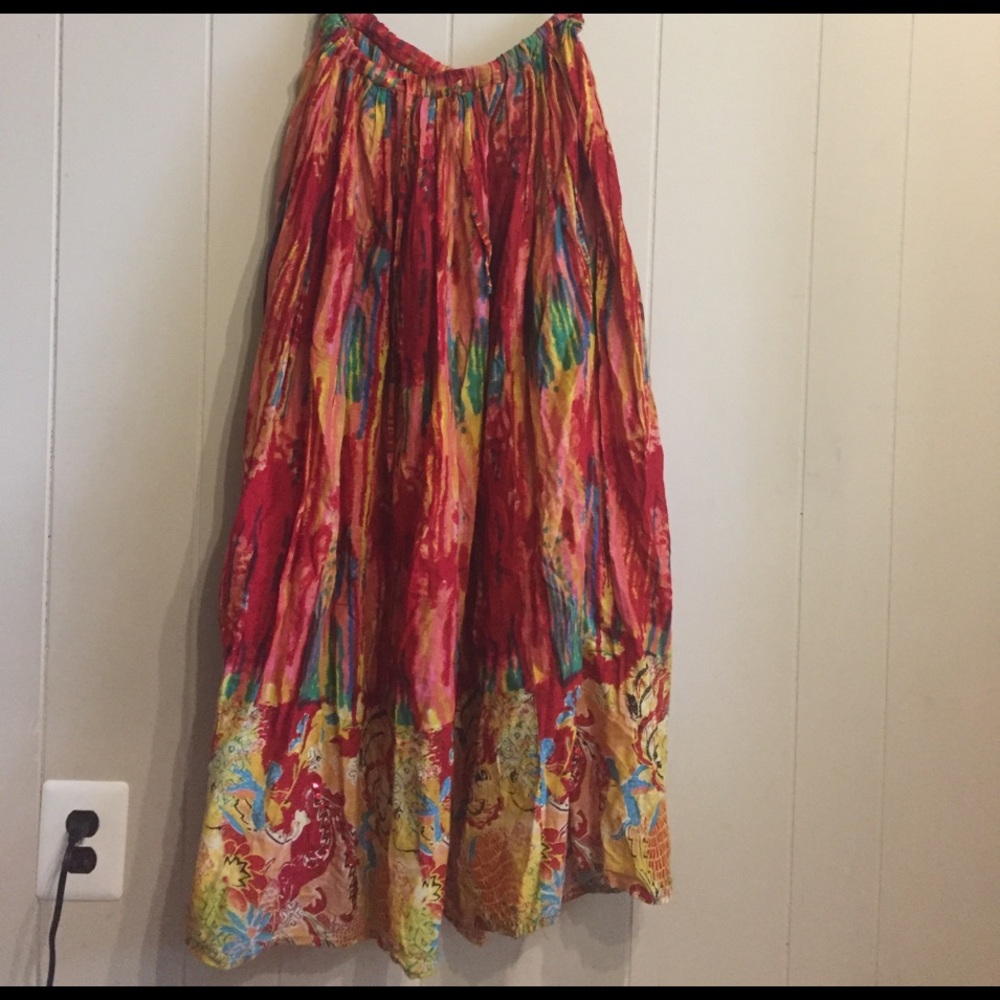 Vibrant boho hippy skirt