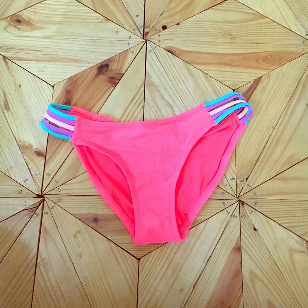 Bright colored bikini bottoms