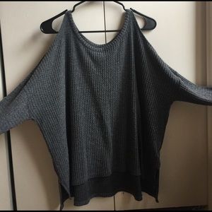 Soft and Sexy AE Plush Open Shoulder Sweater
