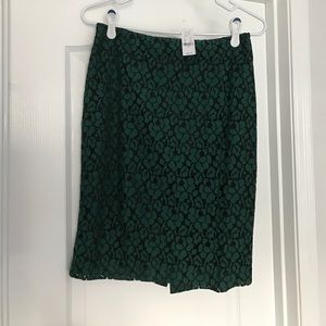 NEW!! New York & Company green lace skirt