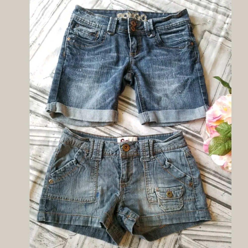 2pcs BONGO & SO Mini Short Shorts Jeans Denim