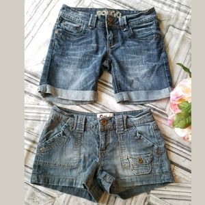 2pcs BONGO & SO Mini Short Shorts Jeans Denim