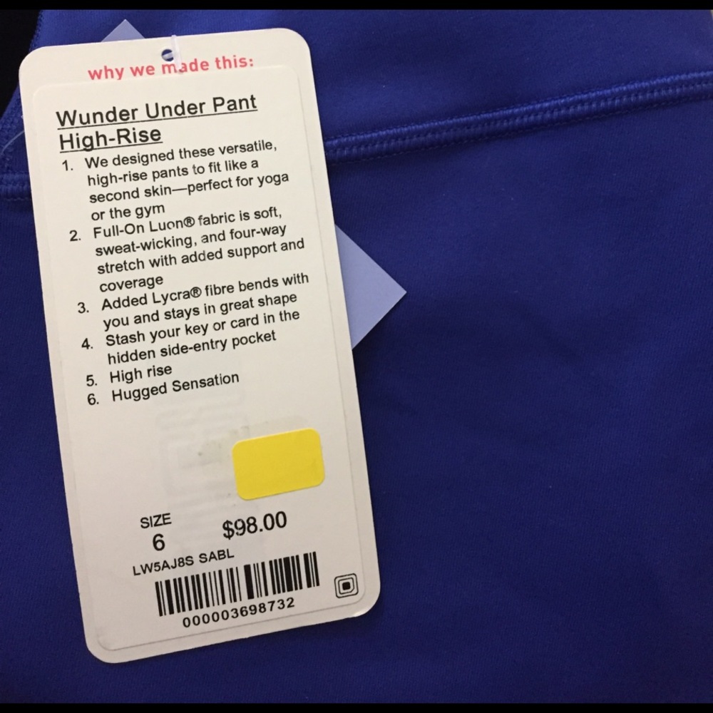 ❌💎SOLD💎❌Lululemon leggings size 6 - Picture 3 of 3