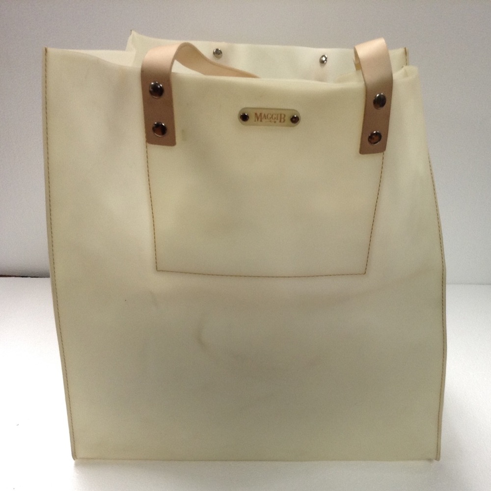 Maggie B Cream Frosted Tote