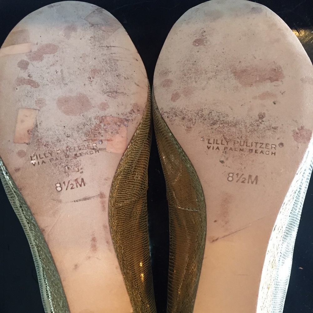 Lilly Pulitzer resort chic gold wedge - Picture 4 of 7