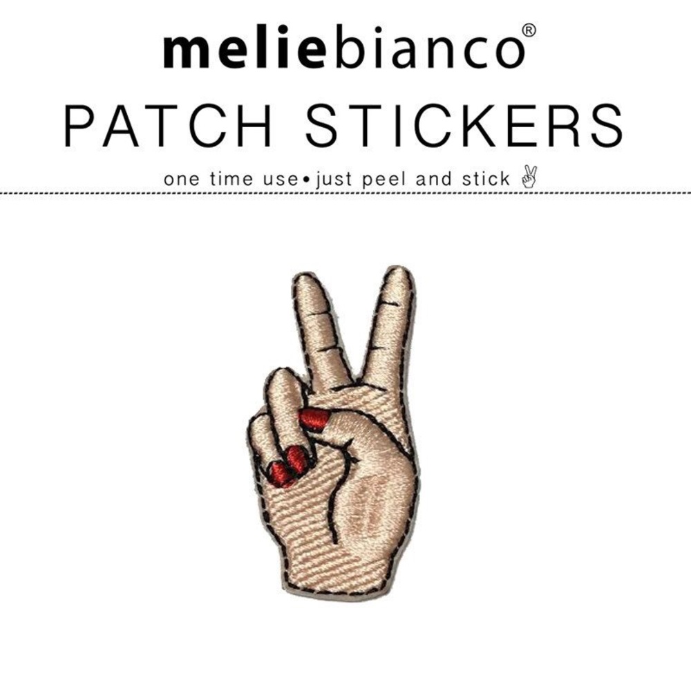 Melie Bianco Peace Hand Emoji Patch