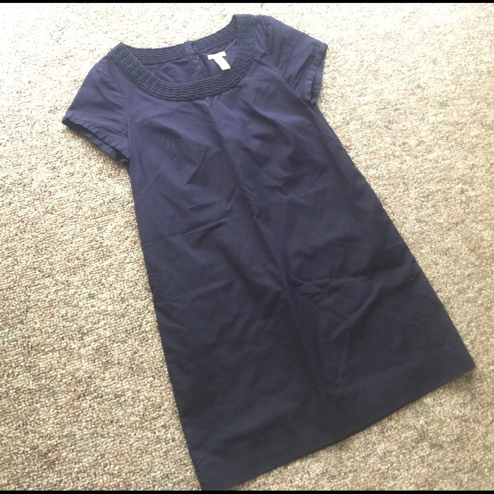 🌟sold🌟Jcrew Navy Blue Shift dress with Pockets - Picture 2 of 5