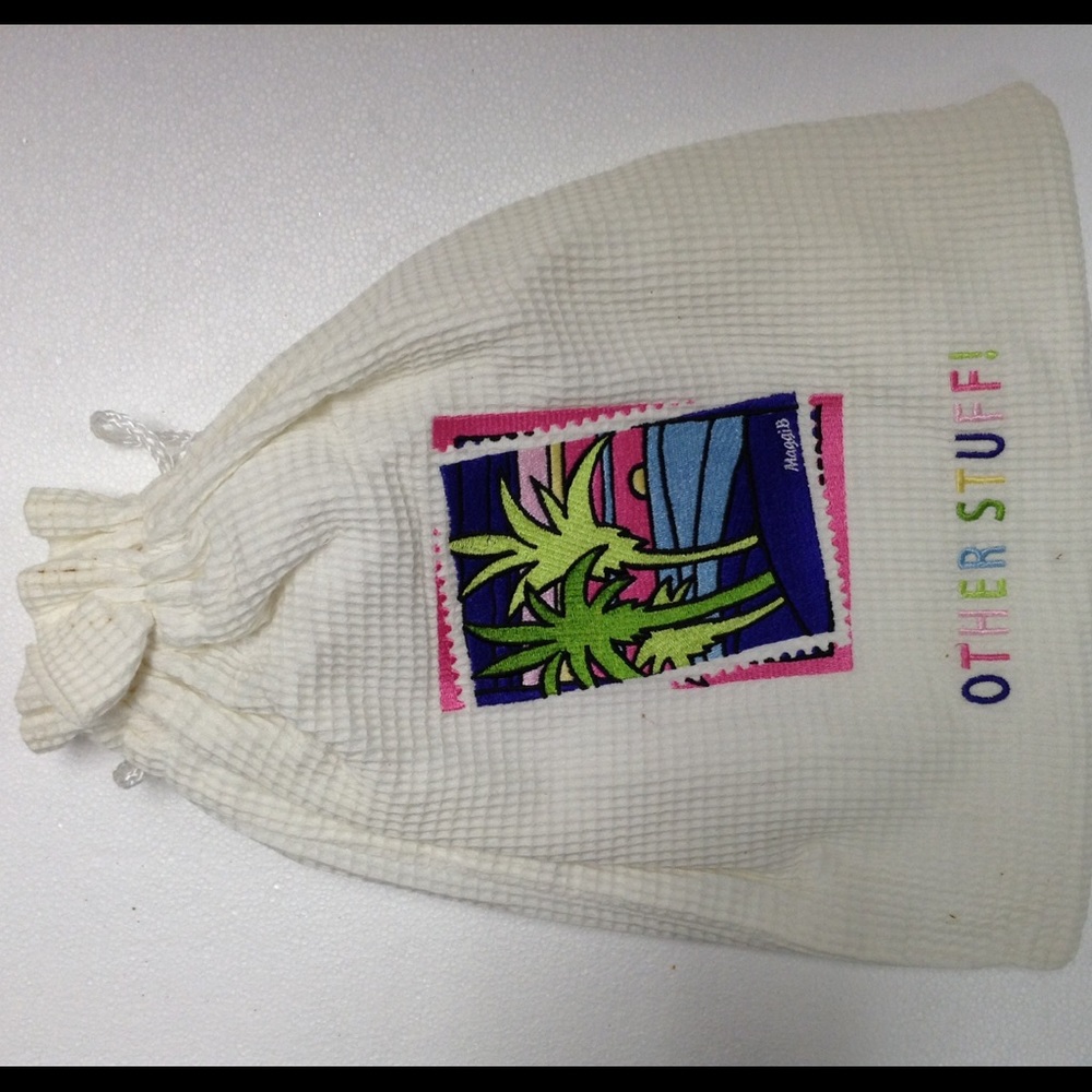 Maggie B Cream Embroidered Tiddy Sac