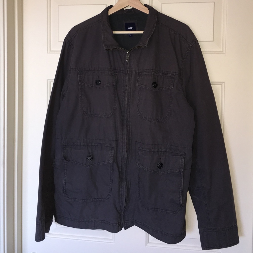 Gray Light Cargo Jacket