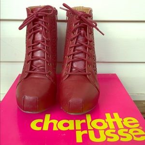 Burgundy Heeled Bootie