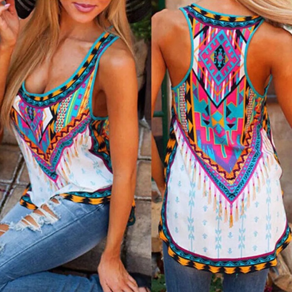 NWT AFRICAN PRINT TANK/TANK BOHO RESTOCKED