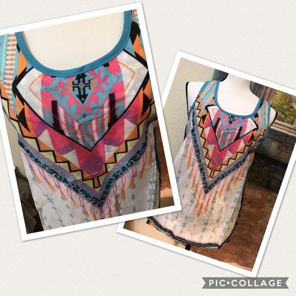 NWT AFRICAN PRINT TANK/TANK BOHO RESTOCKED - Picture 2 of 2