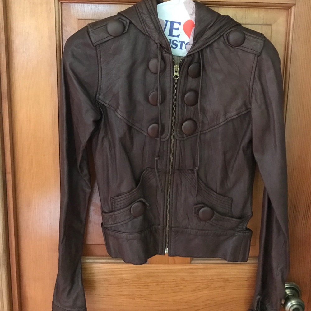 Mike & Chris brown leather jacket