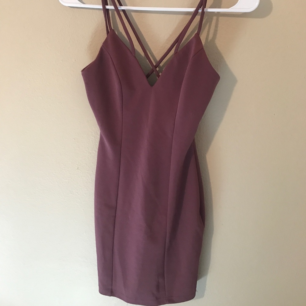 Purple mini dress