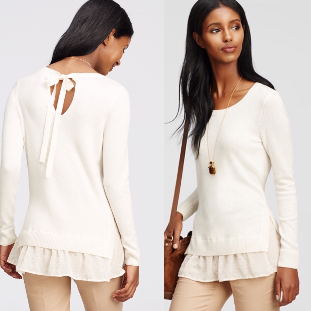 NWOT Two in One Ivory light weight sweater