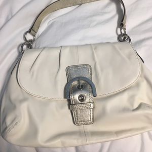 Coach over the should leather handbag