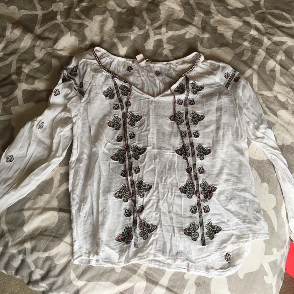 White Peasant Top