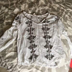 White Peasant Top