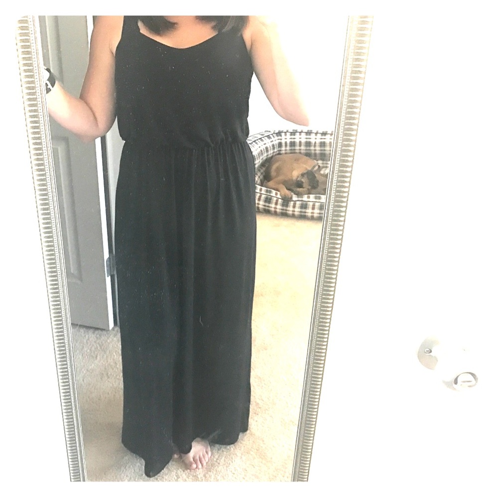 Black maxi dress