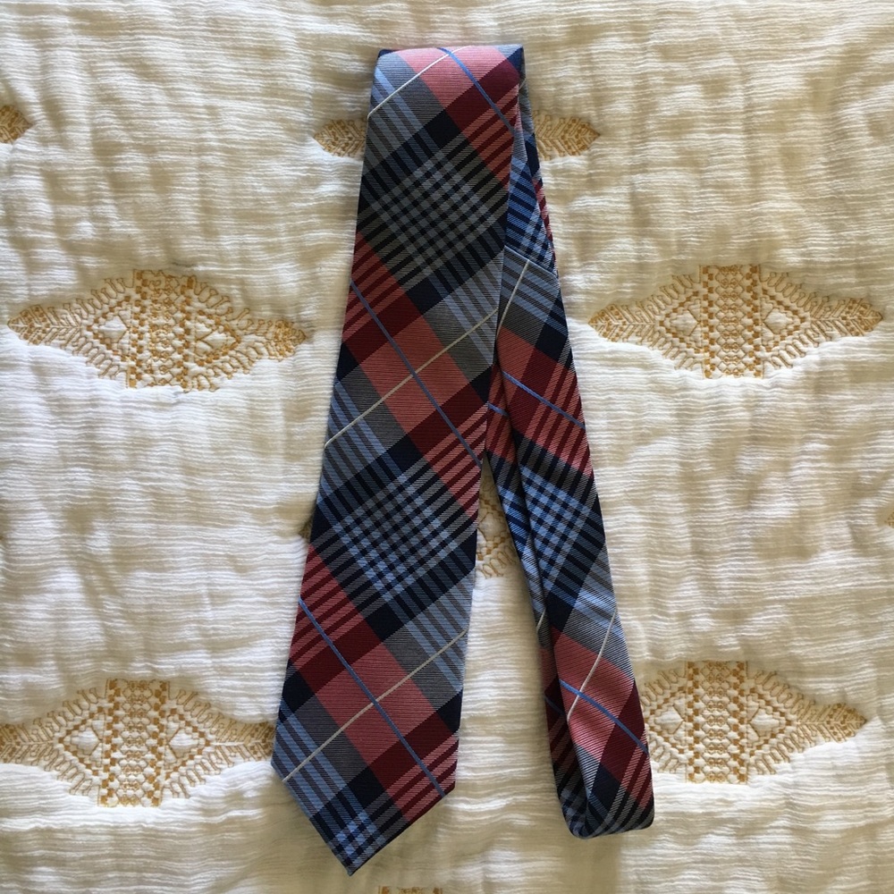 Red and Blue Plaid Tie