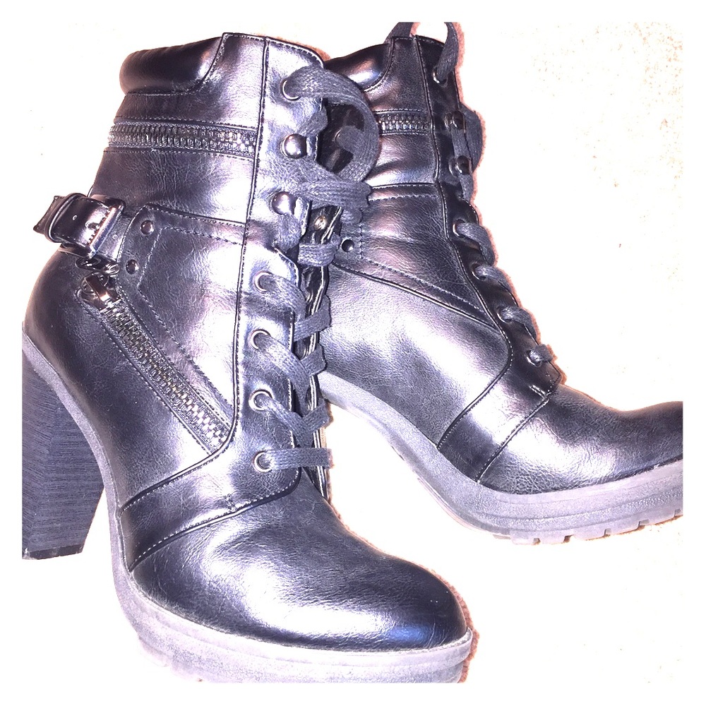 Guess Leather Combat boots