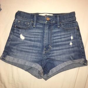 Dark washed shorts from hollister