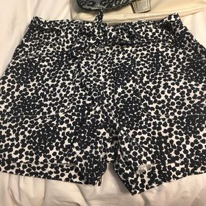 LOFT print tie waist shorts
