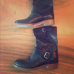 Miu Miu black leather boots