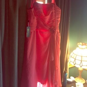 Size 10 Grace Karin Coral lace up dress