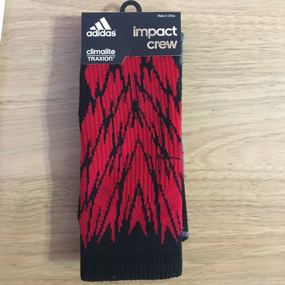 NWT Adidas impact crew socks climalite traxion