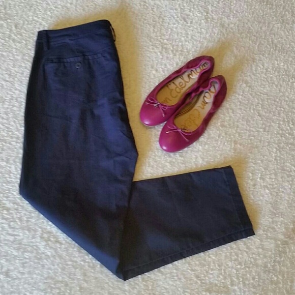 Eileen Fisher navy twill ankle pants, NWT! - Picture 3 of 4