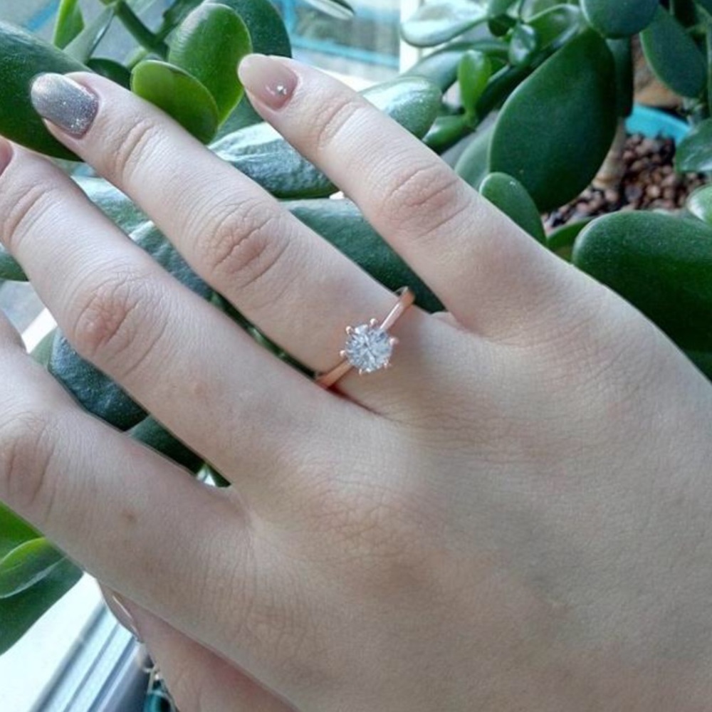 "Serene" 2ct Rose Gold Solitaire Ring