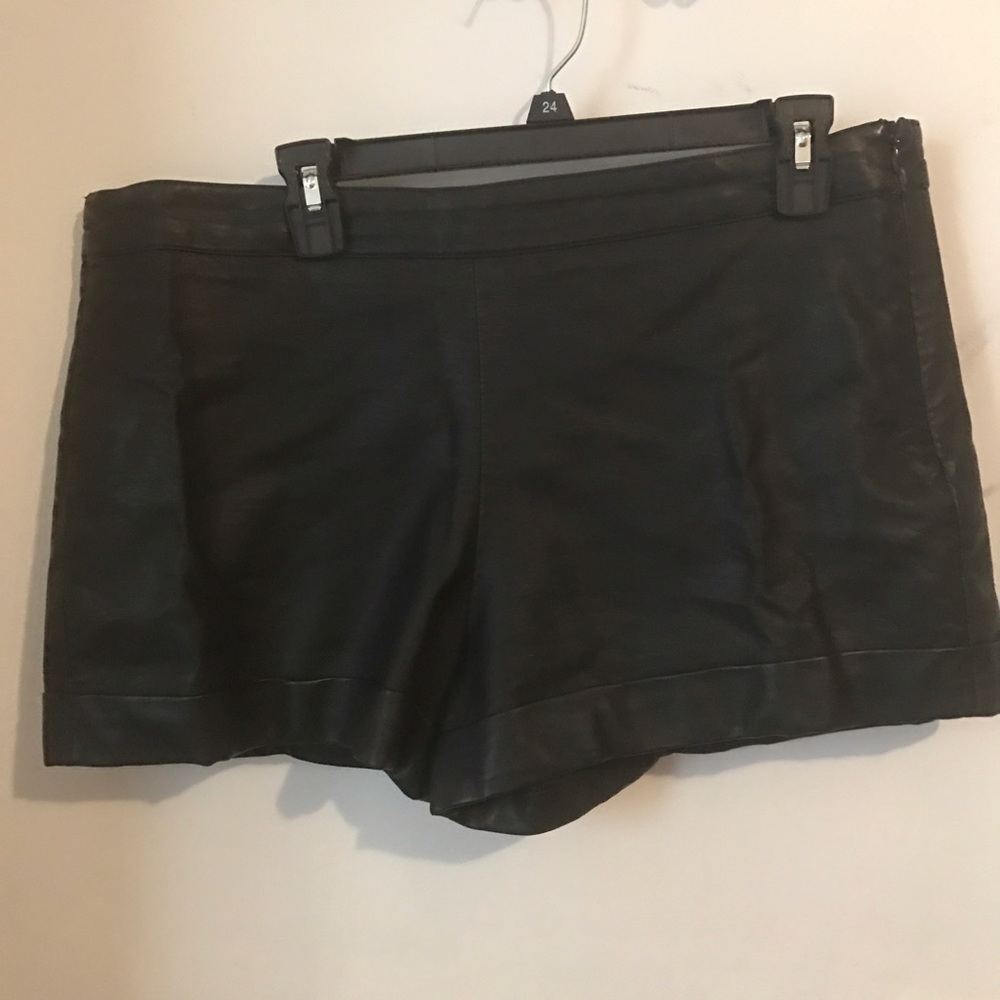 Black Leather Short Shorts