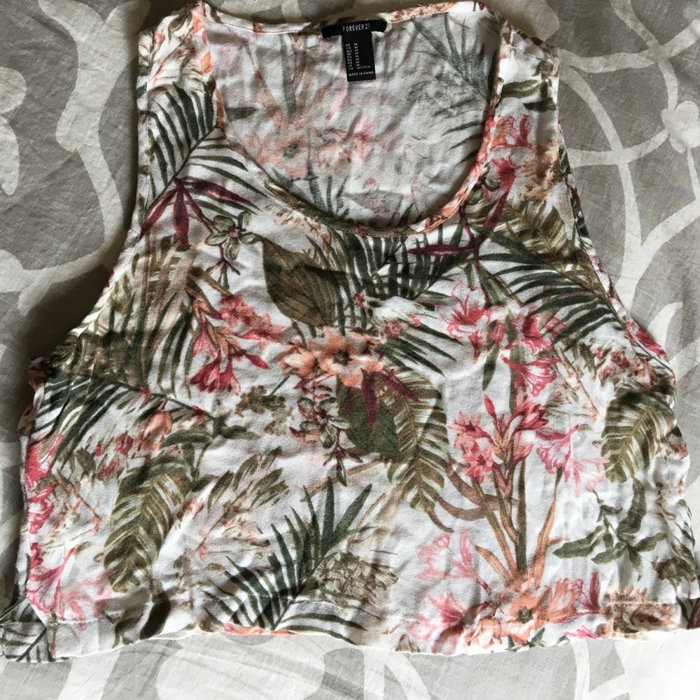 Flirty Tropical Crop Top