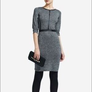 The Limited Grey w/ Black Leather detail Dress