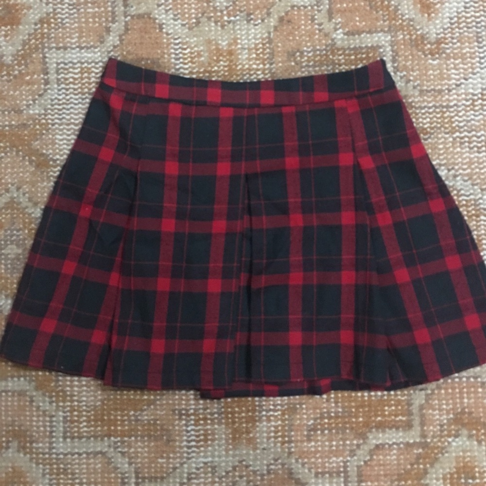 Urban Outfitters Pleated Plaid Miniskirt